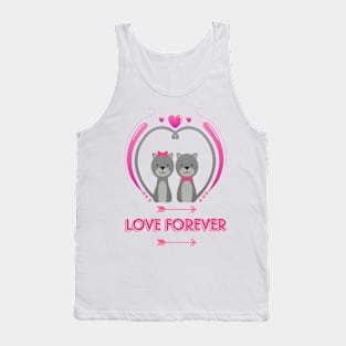 CUTE LOVE FOREVER CATS Tank Top